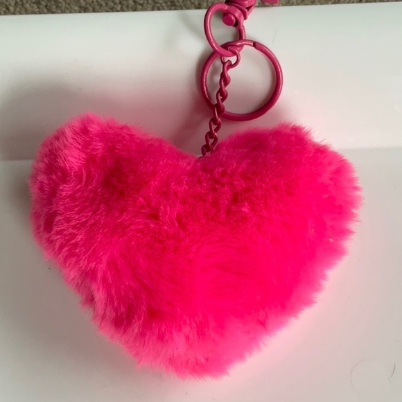 Pink heart keychain or purse charm - Picture 2 of 3